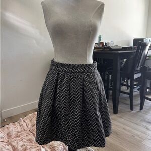 Elegant Black and White Zebra Print Skirt